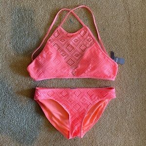 NWT Aerie pink lace swimsuit